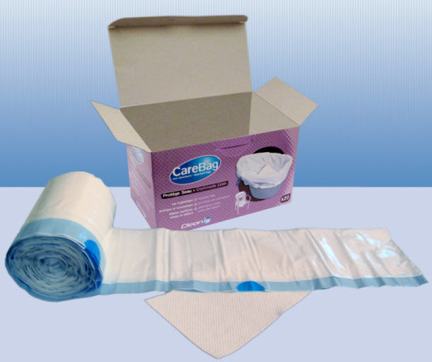 Cleanis Carebag Commode Liner with Super Absorbent Pad